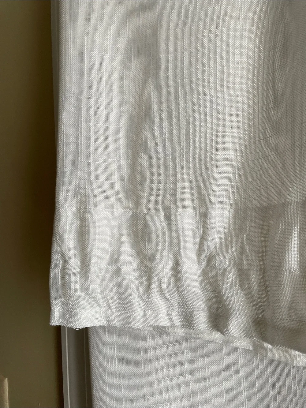 RYB HOME White Sheer Window Curtain Panel - Elegant Light-Filtering Drapery